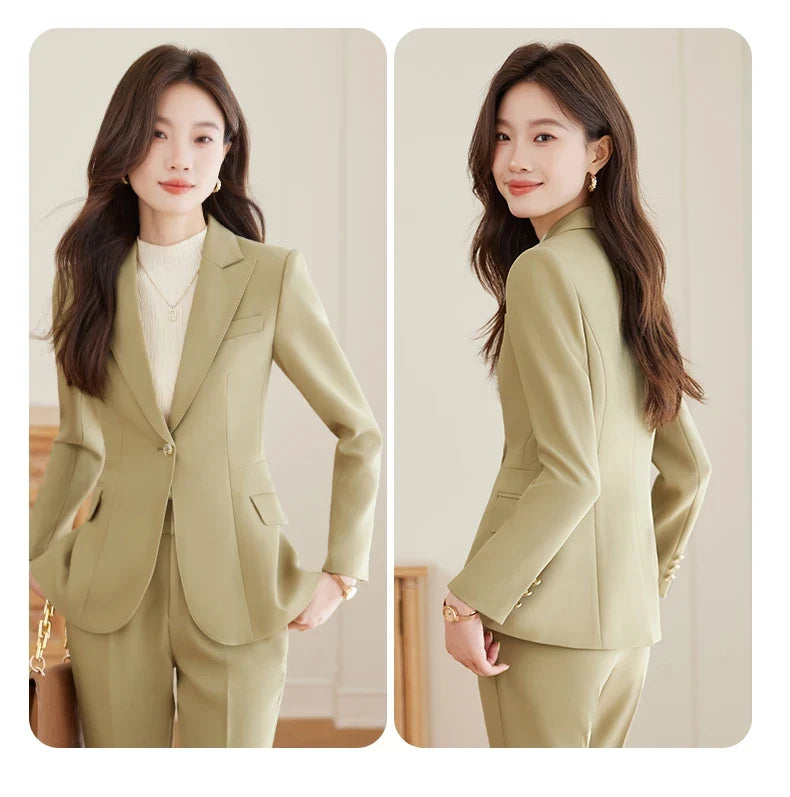 Fashionable professional women's clothing, high quality two-piece pants + blazer. Elegant, exquisite, comfortable