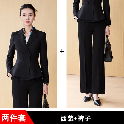 Fashion professional women's high-quality two-piece pants+blazers, exquisite elegant, new products for autumn winter 2025