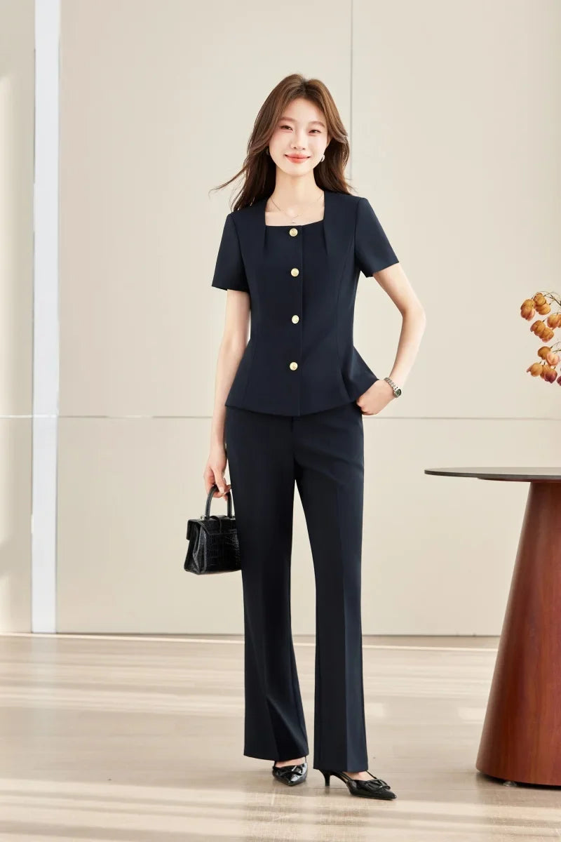 Fashionable professional women's clothing, two-piece jacket+pants, exquisite elegant, 2026 spring/summer new collection