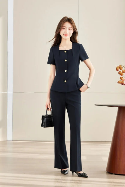 Fashionable professional women's clothing, two-piece jacket+pants, exquisite elegant, 2026 spring/summer new collection