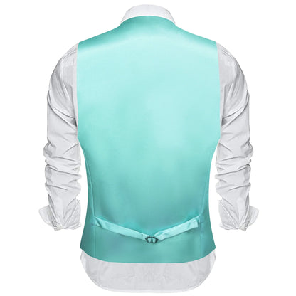 Men's Satin Vest Slim Fit Single-Breasted Waistcoat for Weddings and Formal Occasions