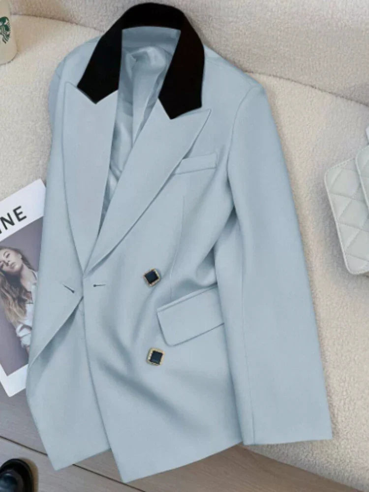 Women's Blazers Spring Autumn New Korean Fashion Long Sleeves Versatile Office Blazer Coats Casual Loose Street Trends Blazers