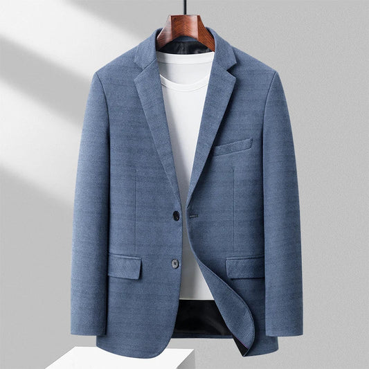 Men's Smart Casual Single Breasted Blazer – Matte Smooth Fabric | Spring Autumn Suit Jacket