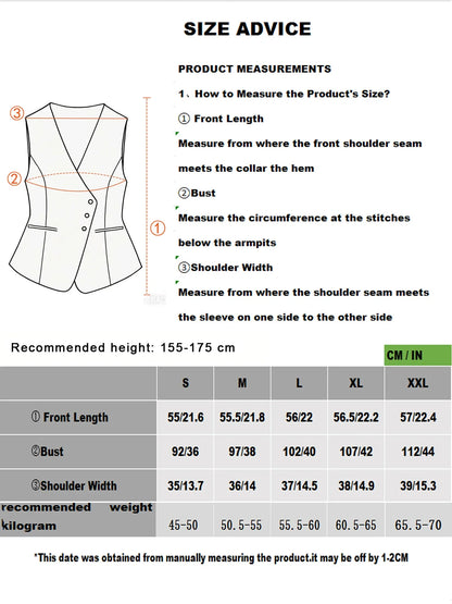 Whitevneck Short Vest for Women Spring & Fall Single-Breasted Slim Workplace Elegant Fashionable Top
