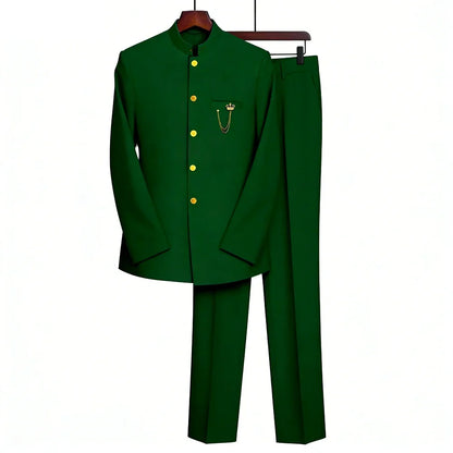 New Style Suits for Men 2 Pieces Business Blazer and Pants Set Elegant Slim Fit Men's Suit for Wedding Prom Groomsmen Outfits