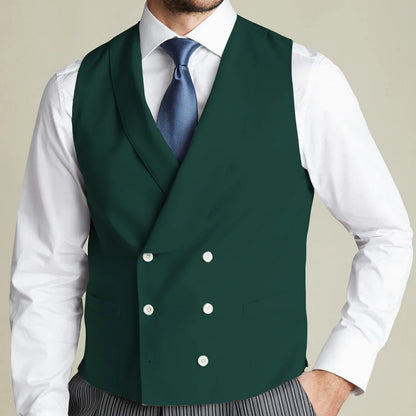Men's Double Breasted Vest for Weddings, Business & Formal Occasions
