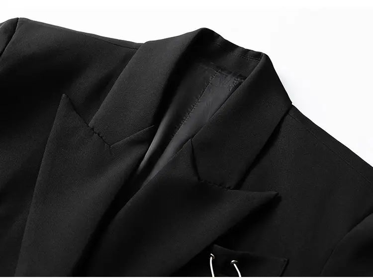 Japanese Uniform Luxury Man Clothing Yamamoto Style Blazer Cool Loose Streetwear Veste Costumes Homme Noir Mens Suits Jacket