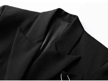 Japanese Uniform Luxury Man Clothing Yamamoto Style Blazer Cool Loose Streetwear Veste Costumes Homme Noir Mens Suits Jacket