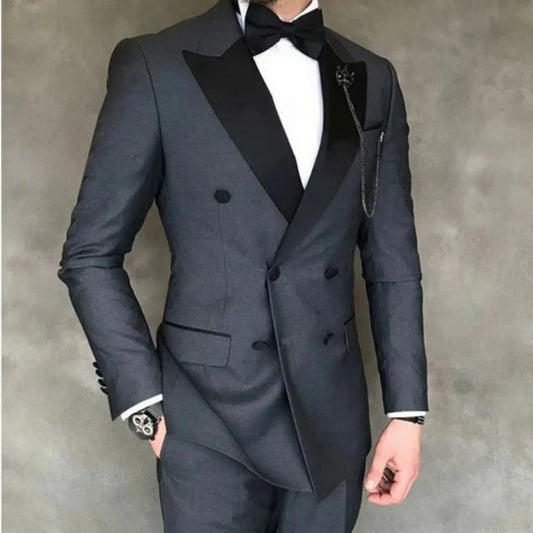 Terno Masculinos Completo Men Suits Single Breasted Africa Blazer 2 Pcs Jacket Pants Costume Hombres Wedding Regular Outfits