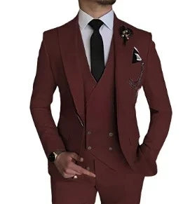 Fashion Smart Business Sky Blue Costume Homme Wedding Men Suits Peak Lapel Groom Tuxedos Terno Masculino Prom Blazer 3 Pieces