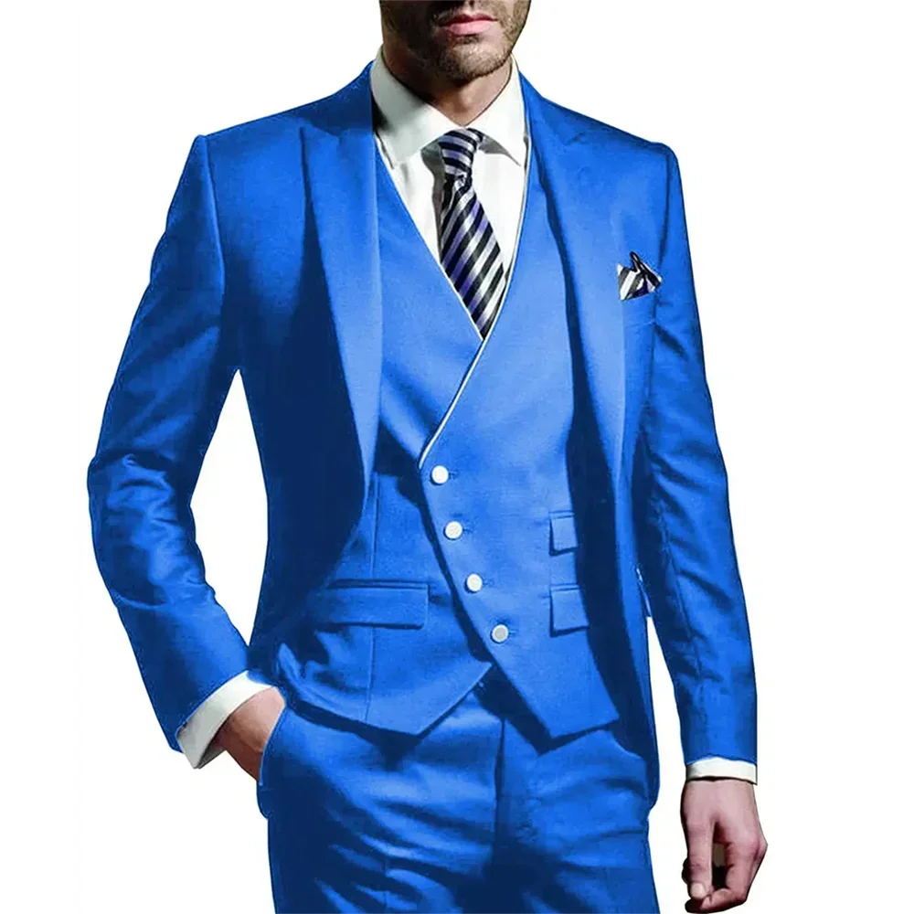 Italian Men Wedding Suits Groom Set Marriage Classic Vintage Tuxedos Prom Jacket Costume Homme Pour Mariage 3 Piece Suit For Men