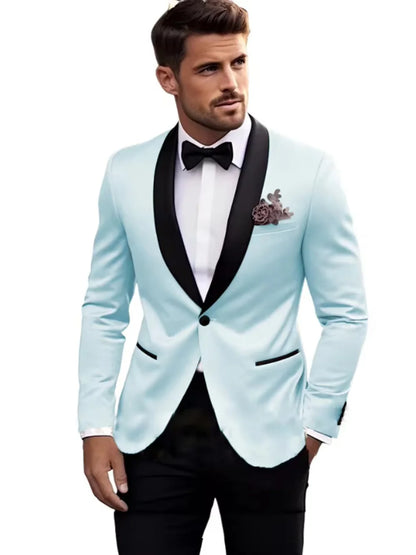 Premium Handsome Men's Suits 2 Pieces Jacket Pants Wedding Groom Sets Classy High Quality Suit Set For Man Business Outfit
