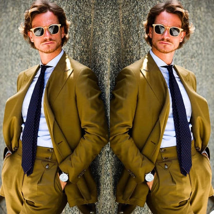 New Fashion 2022 Peak Lapel Costume Homme Mens Suits 2 Pcs Grooms Wedding Tuxedos Terno Masculino Slim Fit Prom Jacket+Pant