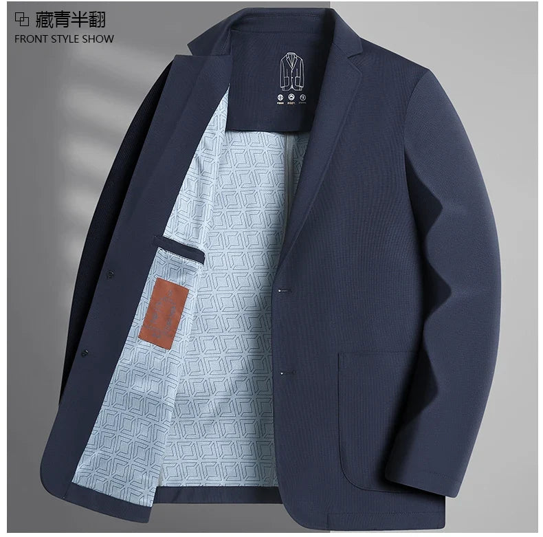2026 High Quality Fashion Handsome Autumn New Business Fashion Business Suit Solid Color Single West Coat M-4XL