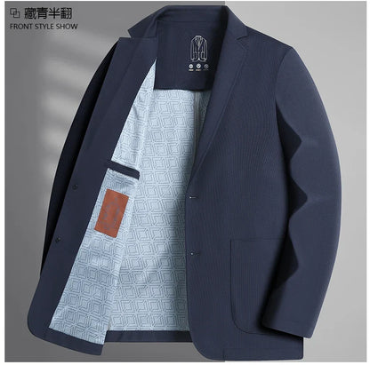 2026 High Quality Fashion Handsome Autumn New Business Fashion Business Suit Solid Color Single West Coat M-4XL