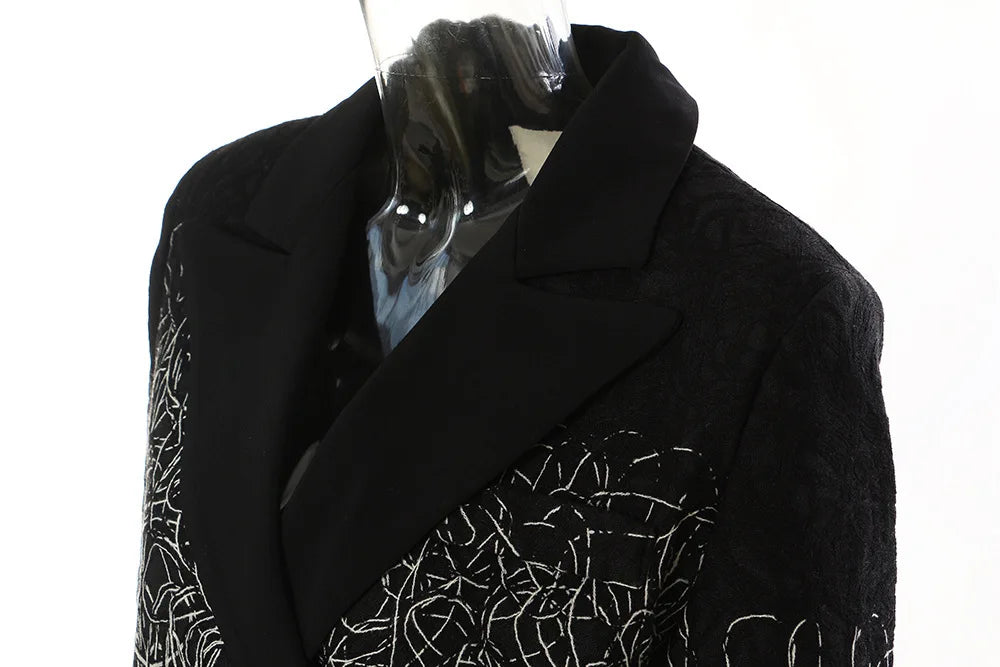 Spring Autumn New Women's Blazer Contrast Color Lace-up Waist Slimming Minimalist Style High-end Casual Chic Jacket HK15340
