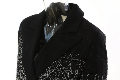 Spring Autumn New Women's Blazer Contrast Color Lace-up Waist Slimming Minimalist Style High-end Casual Chic Jacket HK15340