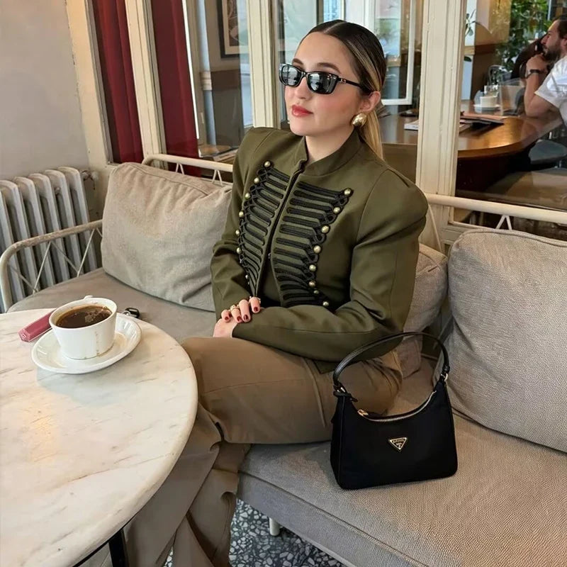 Women's Jackets Autumn 2026 New Fashion Retro Slim Short Elegant Warm Jackets Women's Street Chic Youth Travel Holiday Coats
