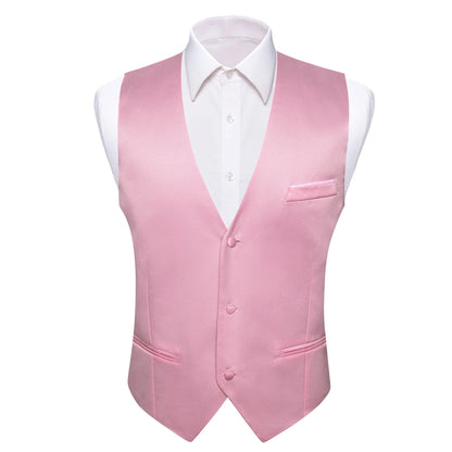 Men's Satin Vest Slim Fit Single-Breasted Waistcoat for Weddings and Formal Occasions