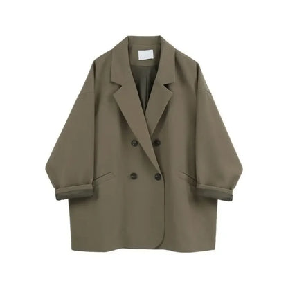 Women's Blazers Over Jacket Dress Brown Female Coats and Jackets Long Clothing Black Outerwear Winter Trend 2025 on Promotion In