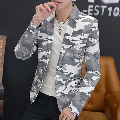 Men's Leisure Suit Jacket Spring Autumn Handsome Business Formal Fashion Hong Kong Style Advanced Sense Casual Wear