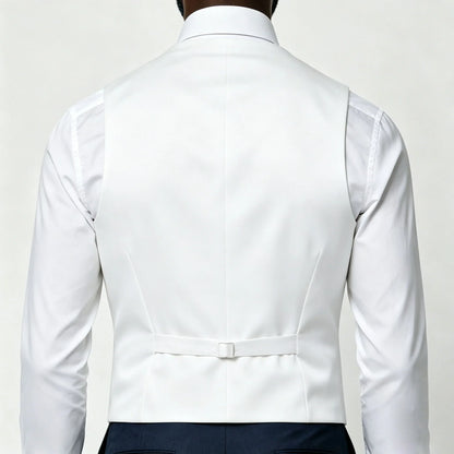 Men's Formal Vest Double Breasted Waistcoat for Weddings Banquets and Business
