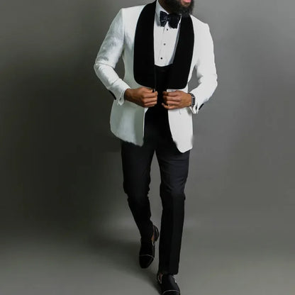 Tailor Made Red Men Wedding Suits Slim Fit Groom Prom Party Blazer Male Tuxedo Jacket+Pants+Vest Costume Marriage Homme Terno