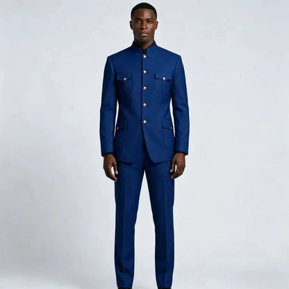 Men's 2-Piece Suit Set – Slim Fit Business Casual & Wedding Groom Suit