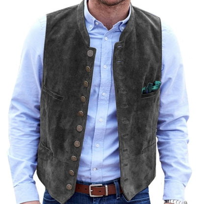 Men's Formal Vest Single-Breasted Sleeveless Waistcoat for Business & Daily Wear – Multiple Colors