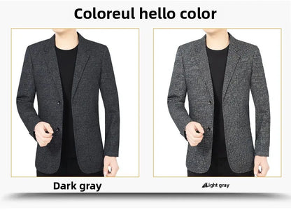 Blazer Men's Fashionable High-end Business-oriented Outdoor Gentleman's Trendy Checked Casual Wear for Hosting Weddings Blazer