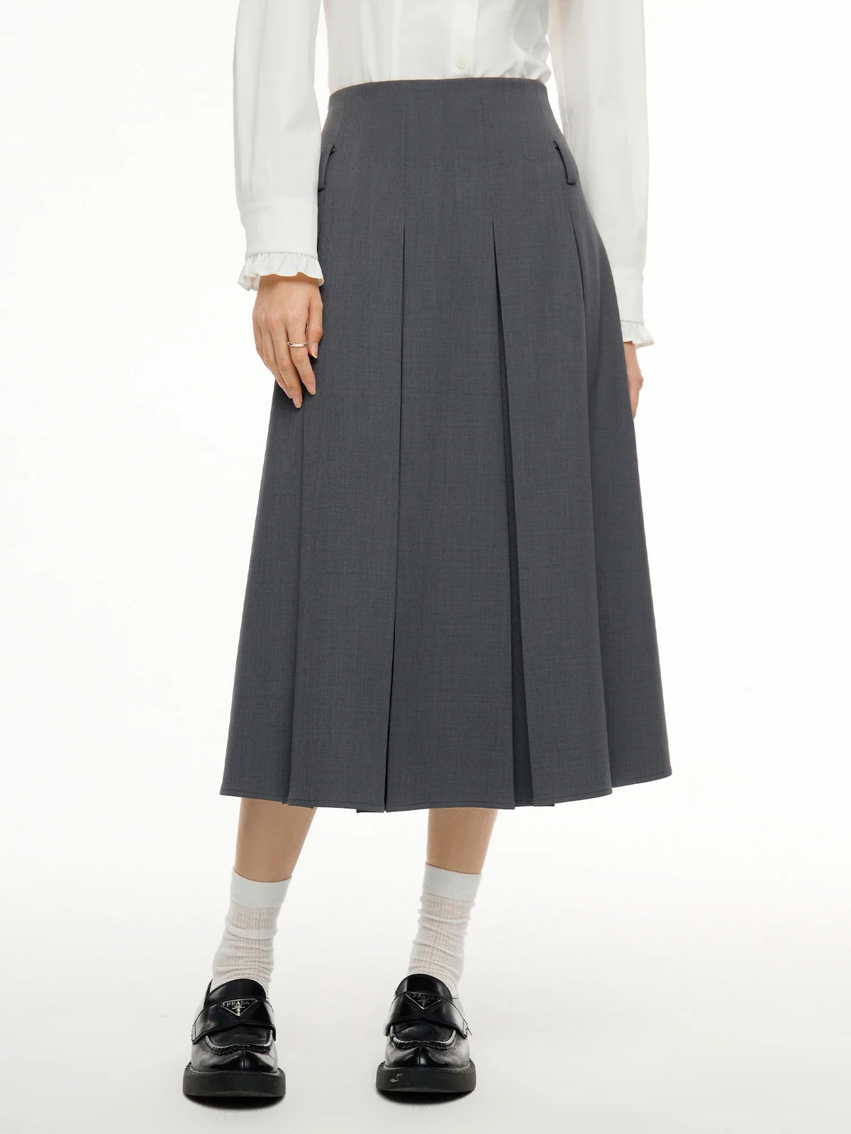 Plus Size Dark Gray Blazer Skirt Suit Office Outfit 2024 Autumn New Design Lapel Elegant Dress Skirt Female Suit（No Belt）