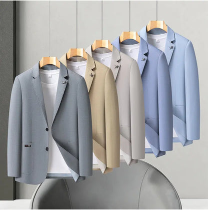 2026 Blazer Lightweight High-end Men's Fashionable Business Outdoor Travel Youthful Wedding Hosting Casual Korean Style Blazer