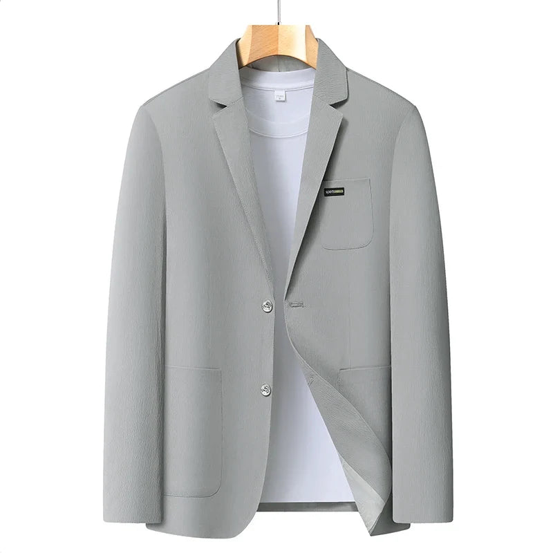 2026 Spring/Summer New High-End Suit Jacket Men's Lightweight Soft and Breathable Fashion Business Casual Jacket Top