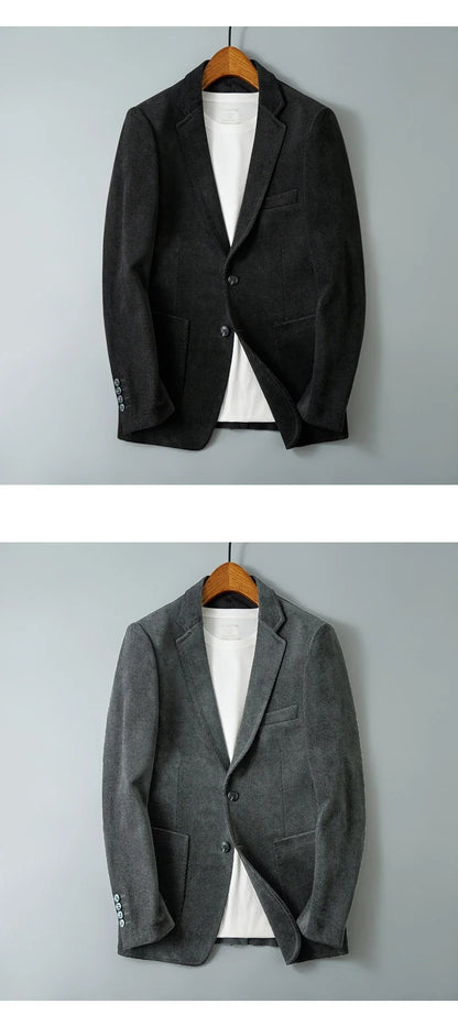 High Quality Fashion Handsome Business Leisure Autumn and Winter New Suit Thick Material Suit Jacket  Blazer Masculino Slim Fit