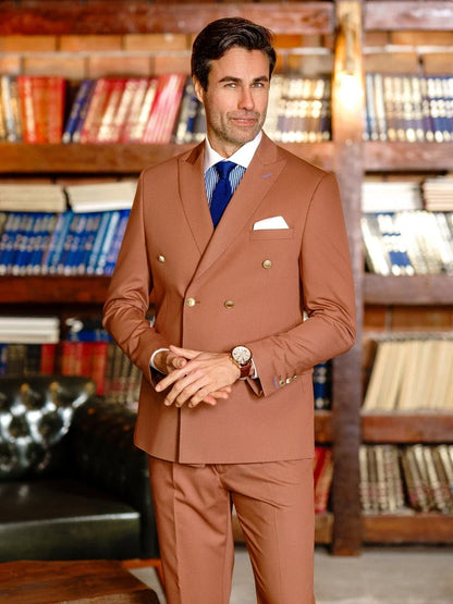 Modern Formal Slim Fit Suit Set 2 Pieces For Men Business Activities Customized Stylish Double Breasted Men's Tuxedo Party Prom