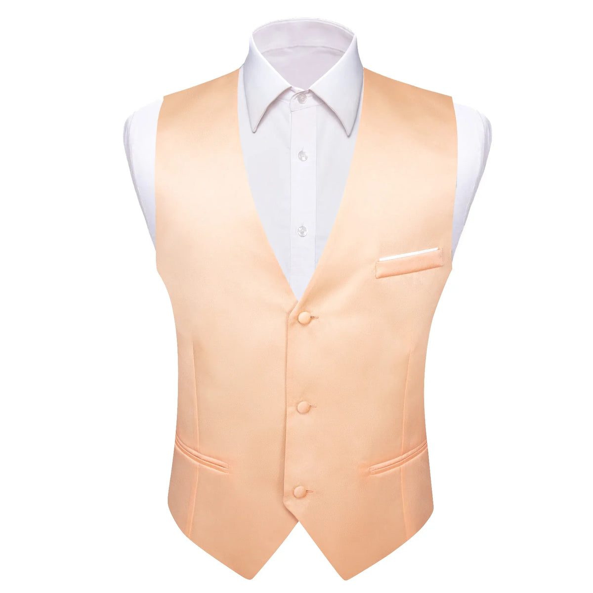 Men's Satin Vest Slim Fit Single-Breasted Waistcoat for Weddings and Formal Occasions