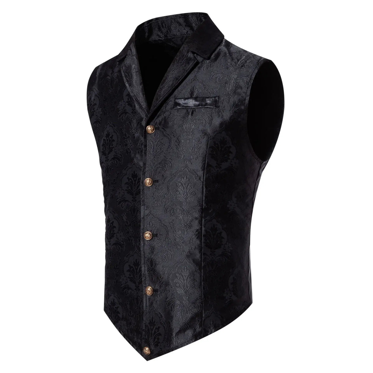 Men's Suit Vest Jacquard Smart Casual Single Breasted Slim Fit Waistcoat