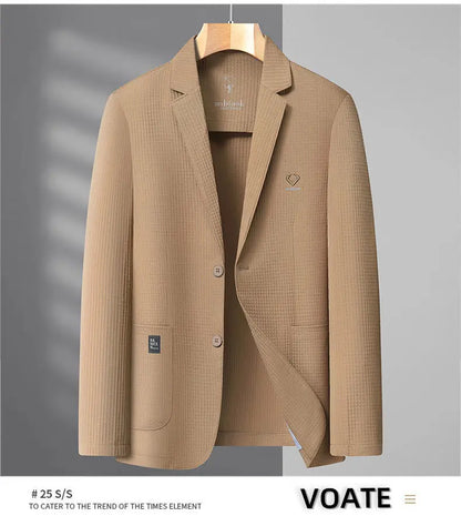 2026 New men fashion Sun Protection Clothing Trend Summer Men's Skin Clothing Solid Color blazer thin coat for male M-4XL
