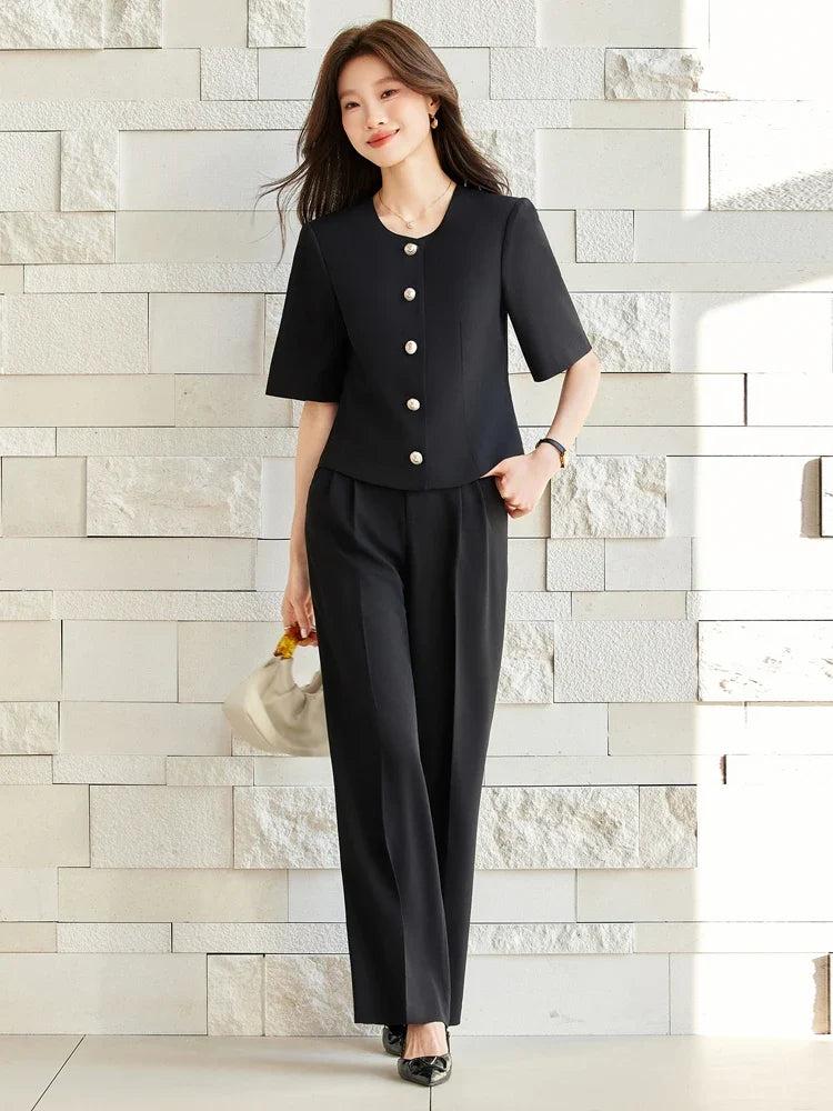 Fashionable Professional Women's Clothing, Two-Piece Blazer+Pants, Exquisite Elegant, 2026 Spring/Summer New Collection