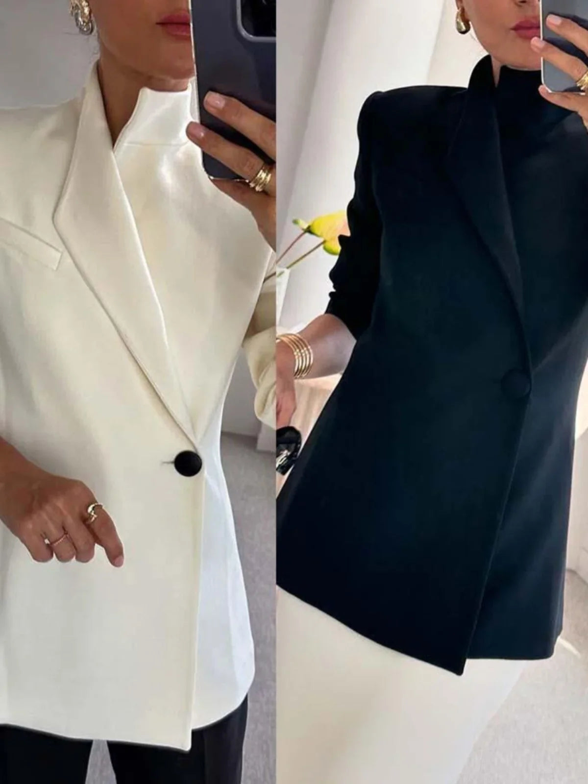 Street Style Loose Fit Long Sleeve Casual Suit Jacket Fashionable Autumn Winter Outerwear for Women