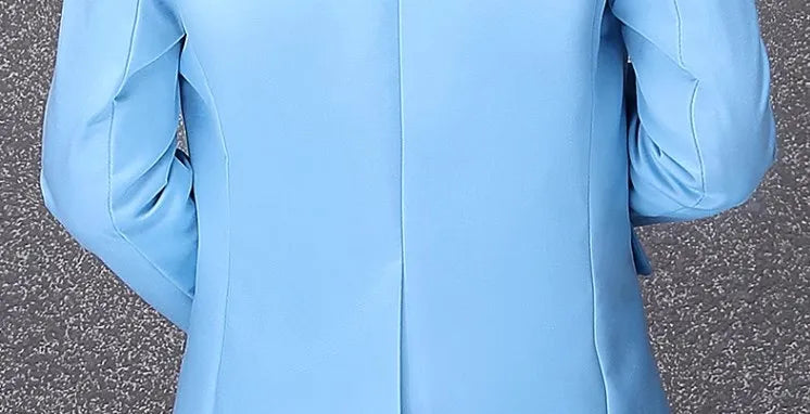 Children Sky Blue Photograph Suit Flower Boys Wedding Dress Kids Tuxedo Evening Party Wear Teenager Graduation Birthday Costume