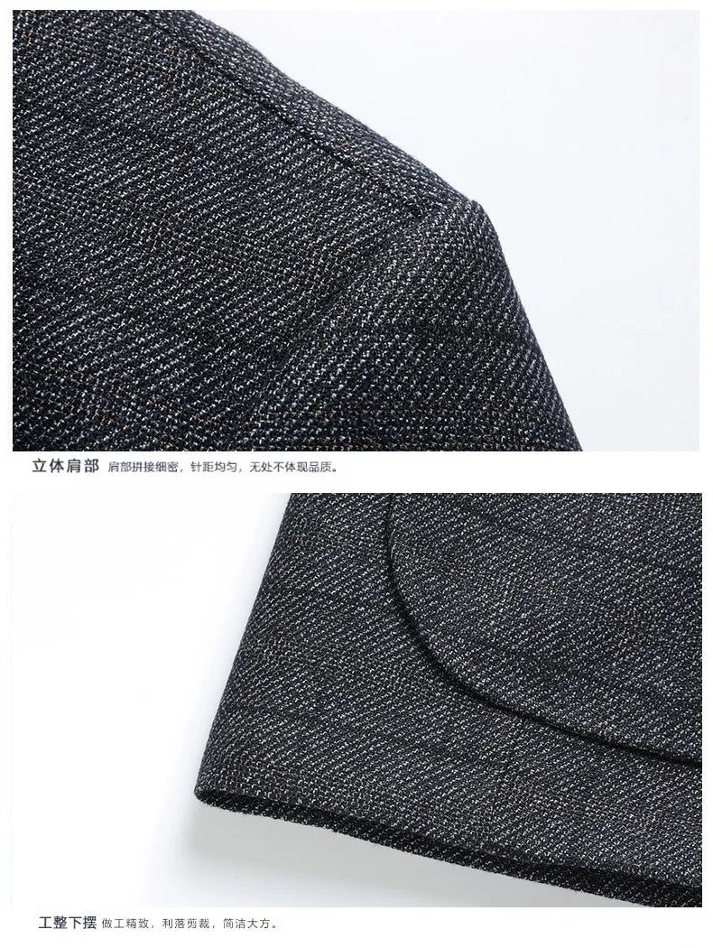 Blazer's New Outdoor Men's Fashion, Sporty and Slimming British Style Business Gentleman's Versatile Wedding Checkered Blazer