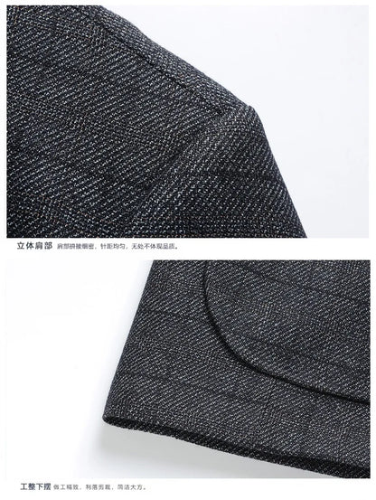 Blazer's New Outdoor Men's Fashion, Sporty and Slimming British Style Business Gentleman's Versatile Wedding Checkered Blazer