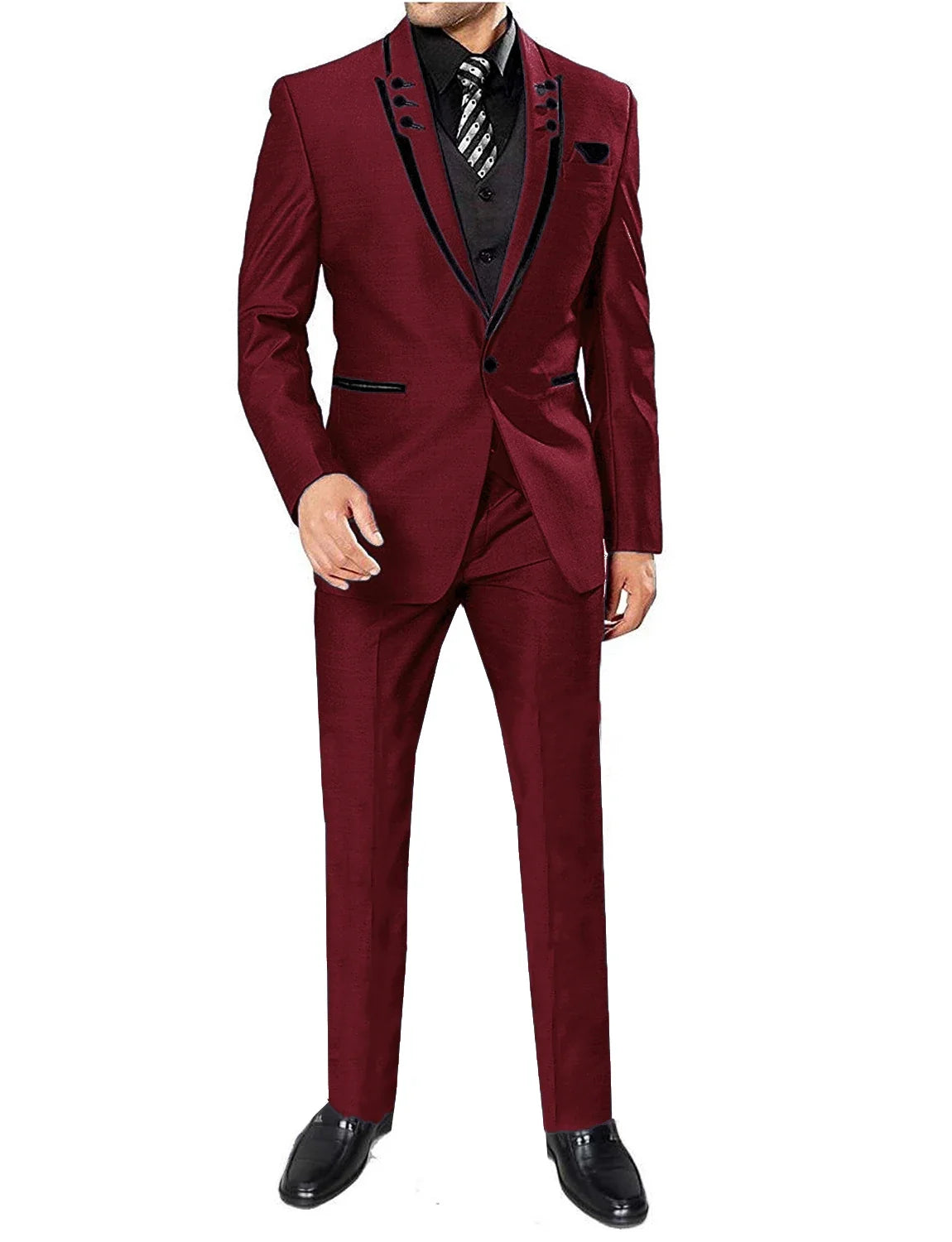 Men's 3 Pieces Suits Wedding Suits One Button Groom Tuxedos Men Leisure Boutique Business Wedding Suit Jacket Pants Vest
