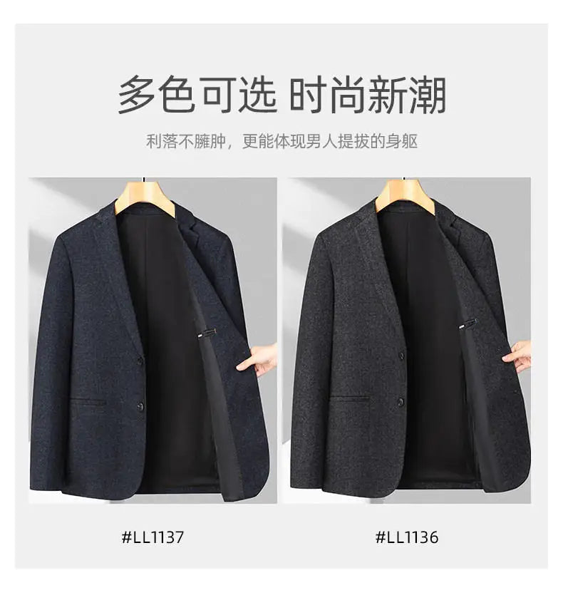 Men's Business Casual Blazer men Fabric Single-Breasted Suit Jacket for Office Daily Wear man Sport Coat  for Work Meetings