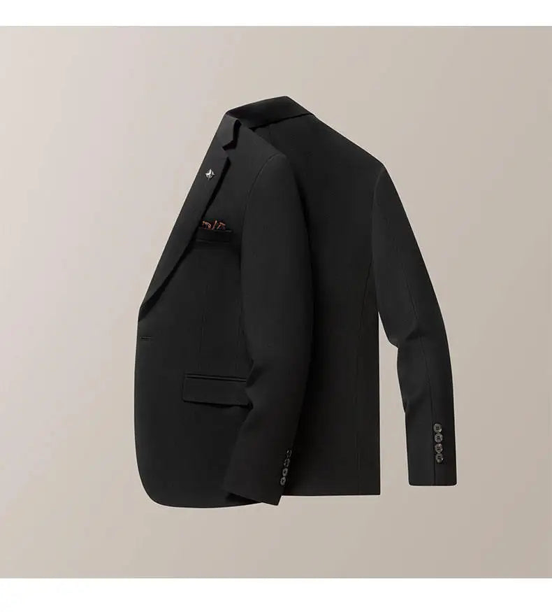 Blazer's New Men's Fashion Outdoor Travel Camping Youth Wedding Versatile, Hosting Campus Slimming Casual Korean Version Blazer