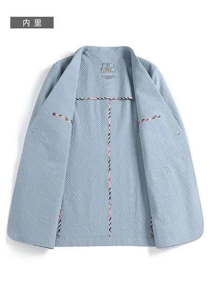 2026 Sun Protection Lightweight Blazer - Fashionable Business Outdoor Travel Wedding Casual Korean Men's Bubble Weave Blazer