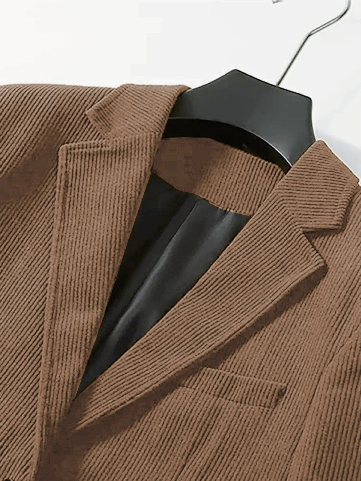 Casual Corduroy Men's Blazer Two Buttons Notch Lapel Suit Jacket for Wedding Business Office Suits Jacket Dinner One Coat Top