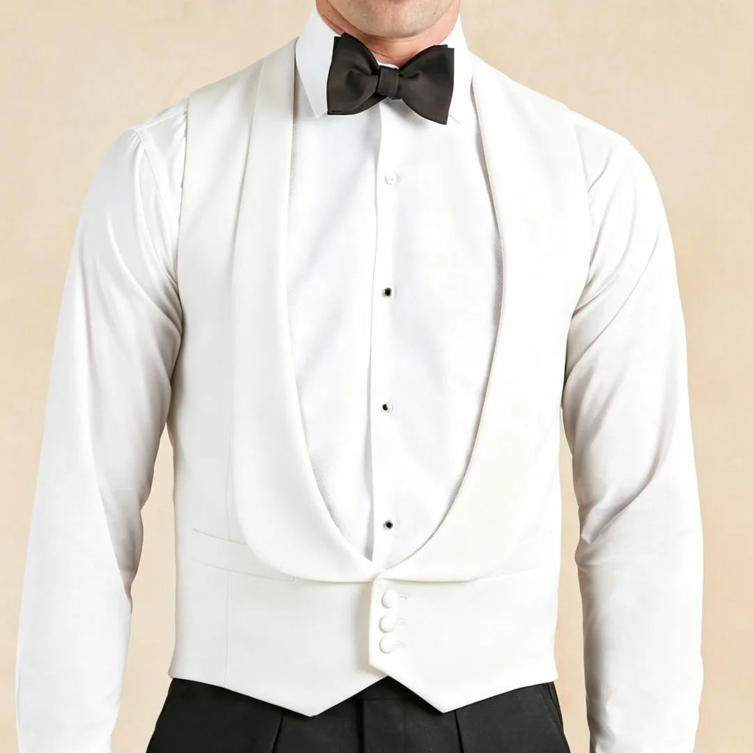 Men's Formal Vest Single Breasted Lapel Waistcoat for Weddings & Business