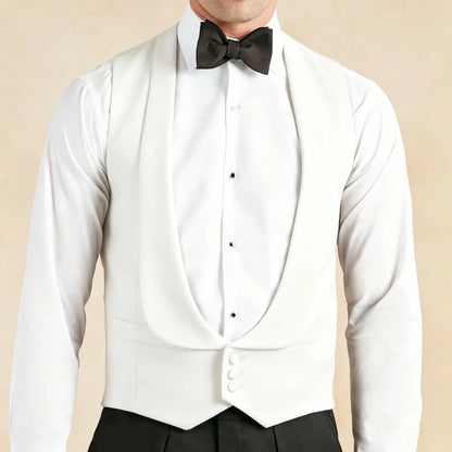 Men's Formal Vest Single Breasted Lapel Waistcoat for Weddings & Business